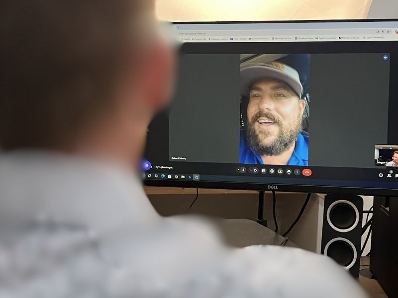Two men on zoom meeting