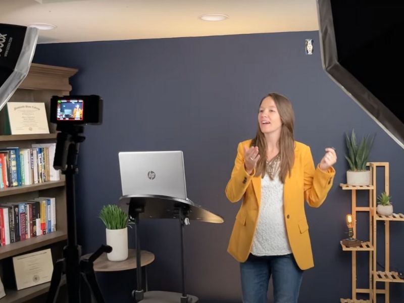 Megan Coberly teaching virtually