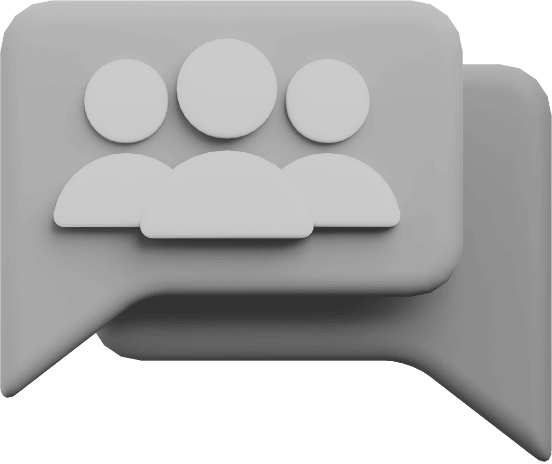 cartoon texting bubbles to indicate online community